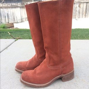 Frye suede campus boots